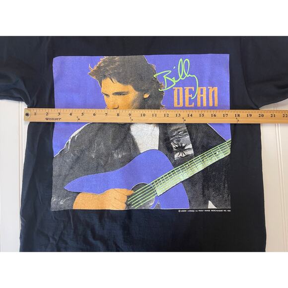 Vintage 90s Billy Dean Concert Tee Band Country Music Size Mens Large - Picture 7 of 8